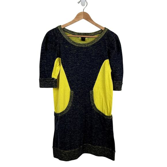 Marc By Marc Jacobs Dresses & Skirts - Marc by Marc Jacobs Knit Sweater Dress S Navy Chartreuse Pockets Y2K